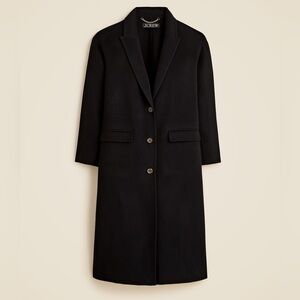 J. CREW Black Cashmere Blend Chiara topcoat in double face Size 6 NWT $450 CN071